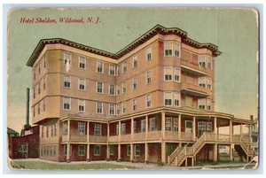 1916 Hotel Sheldon Gebäude Wildwood New Jersey NJ antike Postkarte - Bild 1 von 2