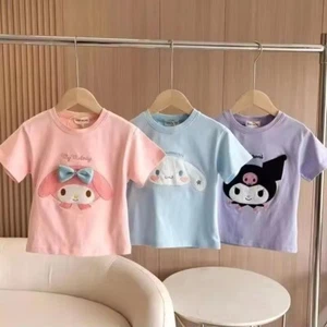 Sanrio Cute New Girls T-Shirt Short Sleeve Fashion Casual Cartoon My Melody Gift - Picture 1 of 7