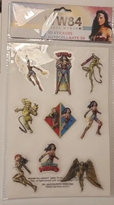WW84 Wonder Woman DC - 9 3D Aufkleber - ein Blatt Maßaufkleber NEU - Bild 1 von 8