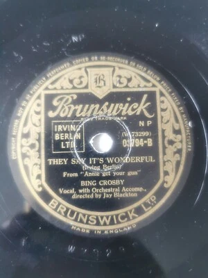 Bing Crosby - One Sweet Letter From You /They Say It's Wonderful 10" 78RPM 1947  - Image 1 of 4