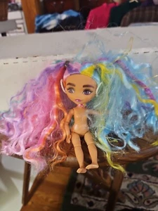 Mattel Barbie Extra Minis Doll #6 (5.5 In) with Rainbow Hair. - Picture 1 of 4