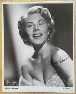 MINDY CARSON, 100 % AUTHENTISCHES HANDSIGNIERTES 8" x 10" FOTO, MUSIKLEGENDE, WOW! - Bild 1 von 1