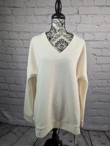 Marc New York Damen Stretch Strick Übergröße 2X Popover V-Ausschnitt Pullover b23 - Bild 1 von 11