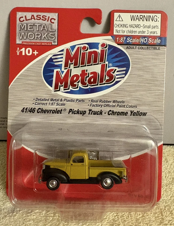 Camioneta Chevy Classic Metal Works 41/46, amarillo cromado 1:87 HO 30269 Foto 1 de 1