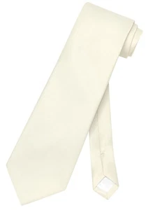 Vesuvio Napoli NeckTie Solid CREAM Off-White Color Mens Neck Tie - Picture 1 of 2