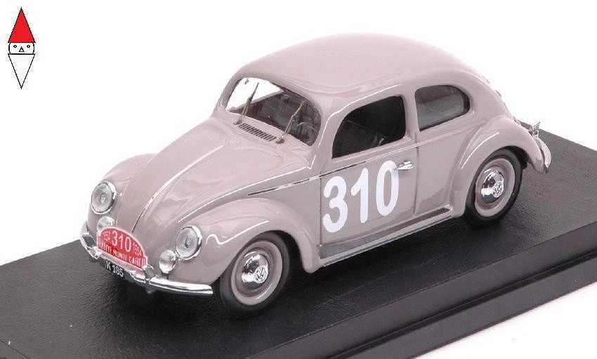 1/43 RIO VOLKSWAGEN BEETLE MAGGIOLINO N 310 RALLY MONTECARLO 1954  GREY - Immagine 1 di 1