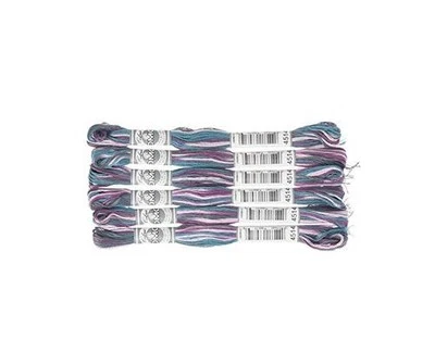 DMC 517-4514 Cotton Embroidery Floss 4514 Blue/Purple/Pink  8.8 Yards - Image 1 of 3