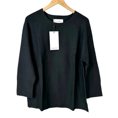 Nuevo con etiquetas Suéter holgado tejido estampado 3D Ministry of Supply negro pequeño EE. UU. Foto 1 de 4