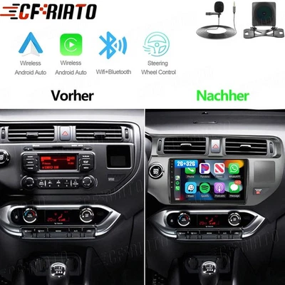 Android 15 Autoradio BT 5.0 GPS Navi CarPlay für Kia Rio K3 iii 2012-2014 Kamera - Bild 1 von 4
