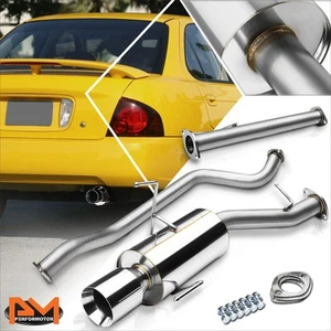 For 02-06 Sentra SE-R Spec V B15 4" Rolled Tip Muffler S.S Catback Exhaust Pipe - Picture 1 of 5
