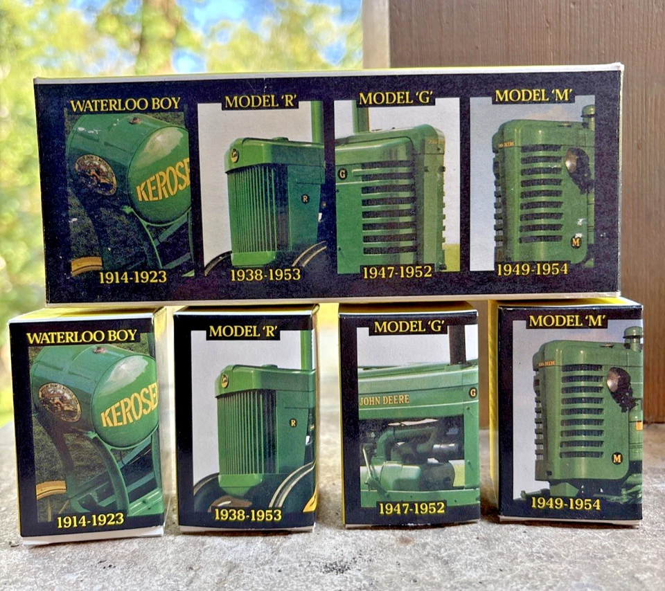 Ertl John Deere Historical Tractor Set 1990 Die Cast 5523 Farm Machines Replica