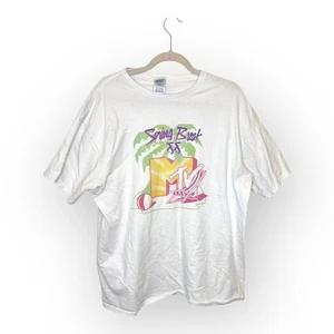 MTV Spring Break '88 Camiseta Gráfica | Retro Años 80 Logo Playa Fiesta Camiseta XL - Imagen 1 de 5