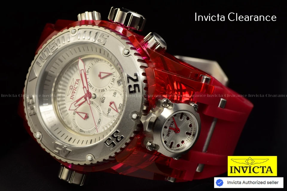 Reloj Invicta Bolt Bolt ZEUS MAGNUM OBTURADOR 52mm Cronógrafo Borgoña/Tono Acero Foto 1 de 4