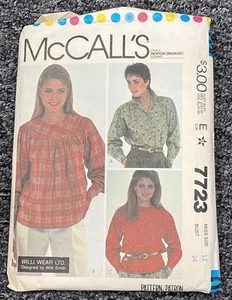 Camicetta donna McCall’s 1981 modello cucito taglia mis 12 busto 34 non tagliata e completa - Foto 1 di 9