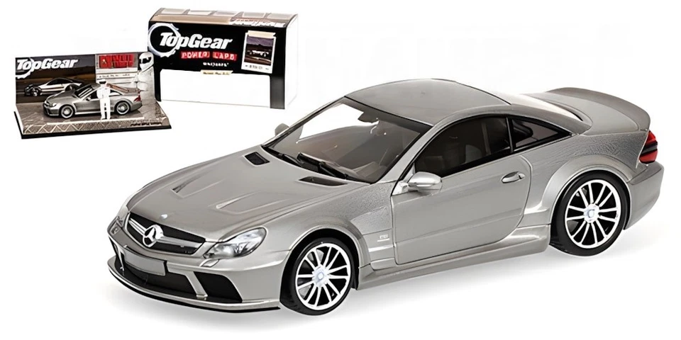 Minichamps 1:43 MERCEDES BENZ SL65 AMG R230 2009 BLACK SERIES GREY TOP GEAR - Immagine 1 di 1