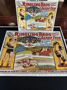 Ringling Bros Parker Jigsaw THE SAXON TRIO Giants of Strength 500+ Pc Vintage - Bild 1 von 6