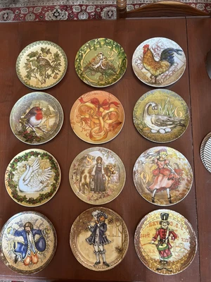 Pottery Barn 12 Days of Christmas Holiday Plate Set - Image 1 of 4