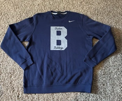 NEW Nike Butler Bulldogs Sweatshirt Crewneck Athletics Mens Large Blue Navy - Image 1 of 4