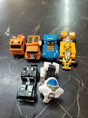 VINTAGE  1980'S GO-BOTS/TRANSFORMERS LOT OF 6 FIGURES Bandai Takara - Image 1 of 4
