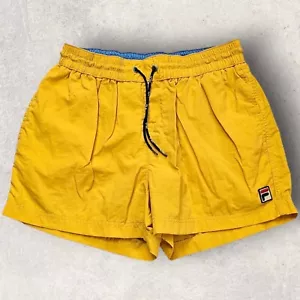 Fila Sports swim shorts in bright yellow new with tags UK S - Picture 1 of 5