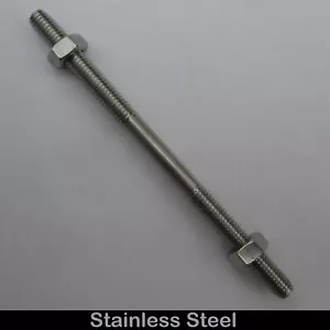 M6 Stainless Steel Threaded Stud Rod Link Left Hand/Right Hand Thread 100mm R6 - Picture 1 of 4