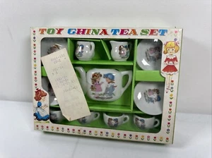 Juego de té de China de juguete Rex Valentiz vintage amigos niño niña nuevo stock antiguo Japón - Imagen 1 de 4