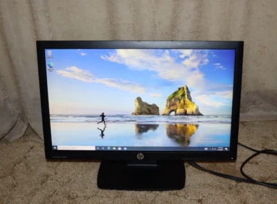 HP ProDisplay P201m 20" Widescreen LED Monitor 1600 x 900 With Cables & Stand - Image 1 of 4