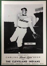 1956 CARLING BEER BOB FELLER #DBL 96F CLEVELAND INDIANS