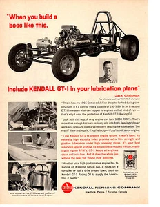 1966 JACK CHRISMAN DRAG RACING / 427 COMET DRAGSTER  ~  ORIGINAL KENDALL OIL AD - Imagen 1 de 1