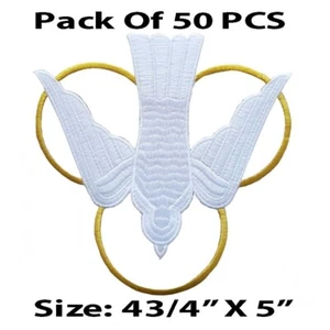 White Dove Church Supplies - Embroidered Iron On Applique Patch Pack Of 50 PCS - Picture 1 of 1