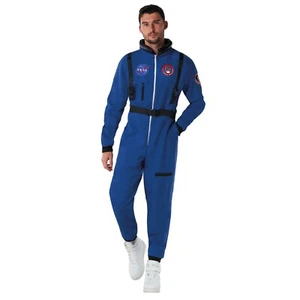 Men`s Blue Astronaut Costume Adult NASA Spaceman Space Suit M - XL Halloween - Picture 1 of 7