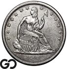 1842 assis Liberty demi-dollar, choix AU++ meilleure date argent 50c ** gratuit S/H !