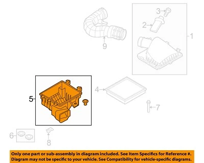 Cuerpo limpiador de aire de admisión de aire motor Ford OEM 2010 Mustang AR3Z9A600C Foto 1 de 2