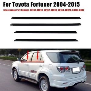 Window Outer Weatherstrip Side Door Moulding Trim Seal For Toyota Fortuner 04-15 - Picture 1 of 7