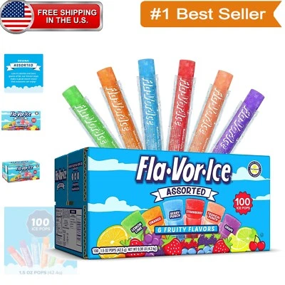 Paletas de sabor surtido para niños - 100 barras de congelador en 1,5 OZ Foto 1 de 4
