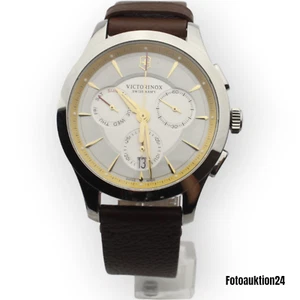 Victorinox Herren Chronograph Quarz Uhr mit Leder Armband 241750 - Picture 1 of 8