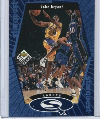 1998/1999 Upper Deck Basketball Kobe Bryant Star Quest Blue Foil SQ13 Kobe Card - Image 1 of 2