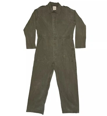 Militar holandés vintage KL H.v. Mono Mono Puijenbroek Algodón Oliva 58 L Foto 1 de 4