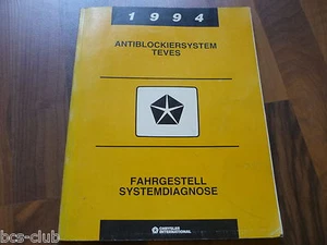 #J052 JEEP CHEROKEE GRAND WRANGLER 1994 ABS TEVES DIAGNOSE WERKSTATT HANDBUCH - Bild 1 von 1