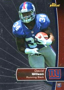 2012 Finest #106 David Wilson RC New York Giants