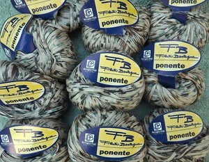 500gm Filati Bertagna Ponente 100% Cotton Ribbon Yarn Neutral/Brown/Green Mix - Picture 1 of 4