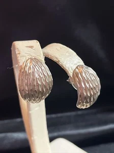 Vintage Sterling Silver Textured Earrings 2-15-24 - Picture 1 of 8