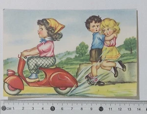 I122843 Ansichtskarte - Kinder / Vespa - Bild 1 von 2