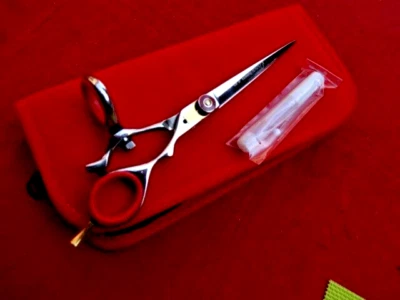 Warranty_Swivel 6.5" Quality Hairdressing Hair Scissors/Japanese Steel & CASE - Image 1 of 4