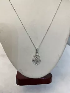 Vintage 14k Gold Chain And Anchor Necklace - Picture 1 of 6