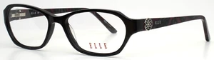 ELLE EL13372 BK Black Womens Semi Cat Eye Full Rim Eyeglasses 52-16-135 B:34 - Picture 1 of 15