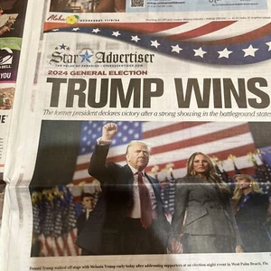 DONALD TRUMP vince Presidential Race Star inserzionista giornale hawaii 11/06/2024 - Foto 1 di 1