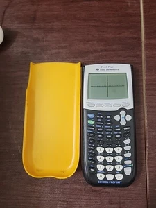 Texas Instruments TI-84 Plus Yellow Graphing Calculator School Property TESTED - Picture 1 of 7