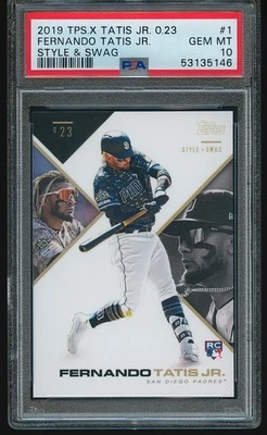 Fernando Tatis Jr 2019 Topps X 023 Style & Swag #1 PSA 10 GEM MT Rookie RC - Image 1 of 2