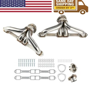Super Short Small Block Stainless Exhaust Headers for Chevy Impala Nova Corvette - Picture 1 of 13